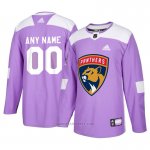 Camiseta Hockey Hombre Florida Panthers Personalizada Violeta