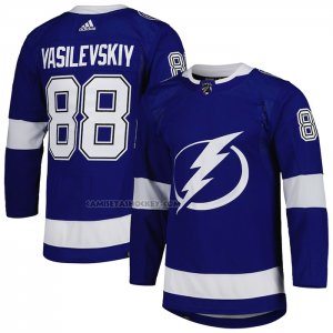 Camiseta Hockey Tampa Bay Lightning Andrei Vasilevskiy Primera Autentico Azul