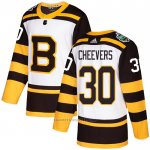 Camiseta Hockey Boston Bruins 30 Gerry Cheevers 2019 20 Autentico Tercera Blanco