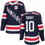 Camiseta Hockey New York Rangers 10 Ron Duguay 2018 Winter Classic Azul