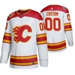 Camiseta Hockey Calgary Flames 2019 Heritage Classic Autentico Personalizada Blanco