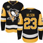 Camiseta Hockey Nino Pittsburgh Penguins 23 Scott Wilson Negro 50 Anniversary Home Premier