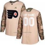 Camiseta Hockey Hombre Philadelphia Flyers Camo Autentico 2017 Veterans Day Stitched Personalizada