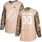Camiseta Hockey Hombre Tampa Bay Lightning Camo Autentico 2017 Veterans Day Stitched Personalizada