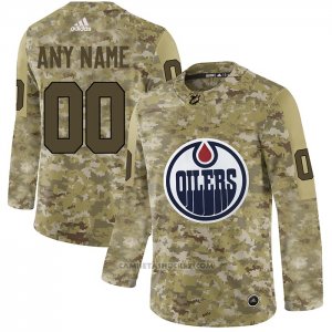 Camiseta Hockey Edmonton Oilers 2019 Personalizada Camuflaje