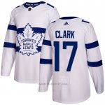 Camiseta Hockey Toronto Maple Leafs 17 Wendel Clark Autentico 2018 Stadium Series Blanco