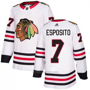Camiseta Hockey Chicago Blackhawks 7 Phil Esposito Road Autentico Blanco