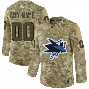 Camiseta Hockey San Jose Sharks 2019 Personalizada Camuflaje