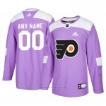 Camiseta Hockey Hombre Philadelphia Flyers Personalizada Violeta