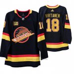 Camiseta Hockey Vancouver Canucks Jake Virtanen 50 Aniversario 90's Flying Skate Negro