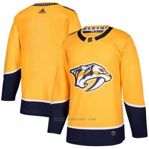 Camiseta Hockey Nashville Predators Primera Autentico Amarillo