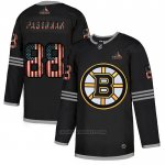 Camiseta Hockey Boston Bruins David Pastrnak 2020 USA Flag Negro