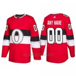 Camiseta Hockey Hombre Ottawa Senators Autentico 2017 100 Classic Stitched Personalizada Rojo