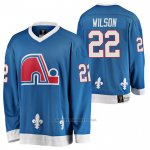 Camiseta Hockey Quebec Nordiques Colin Wilson Heritage Vintage Replica Azul