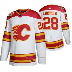 Camiseta Hockey Calgary Flames Elias Lindholm 2019 Heritage Classic Autentico Blanco