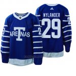 Camiseta Toronto Maple Leafs 29 William Nylander 1918 Arenas Throwback Azul