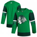 Camiseta Hockey Chicago Blackhawks 2023 St. Patrick's Day Autentico Verde