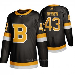 Camiseta Hockey Boston Bruins Danton Heinen Tercera Negro