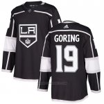 Camiseta Hockey Los Angeles Kings 19 Goring Primera Autentico Negro