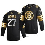 Camiseta Hockey Boston Bruins John Moore Golden Edition Limited Autentico 2020-21 Negro