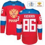Camiseta Hockey Rusia Nikita Kucherov 86 Premier 2016 World Cup Rojo
