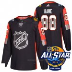 Camiseta Hockey Hombre Chicago Blackhawks 88 Patrick Kane Negro 2018 All Star Autentico
