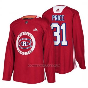 Camiseta Montreal Canadiens Carey Price New Season Practice Rojo