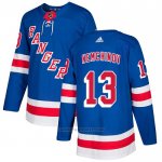 Camiseta Hockey New York Rangers 13 Sergei Nemchinov Primera Autentico Azul