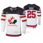 Camiseta Hockey Canada Aidan Dudas 2020 IIHF World Junior Championship Blanco