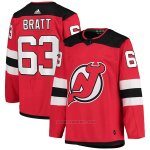 Camiseta Hockey New Jersey Devils Jesper Bratt Primera Autentico Rojo