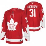 Camiseta Hockey Toronto Maple Leafs Frederik Andersen Alterno Rojo