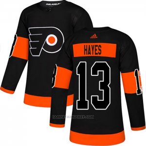 Camiseta Hockey Philadelphia Flyers 13 Kevin Hayes Alterno Autentico Negro