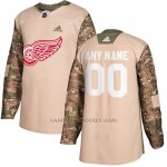 Camiseta Hockey Hombre Detroit Red Wings Camo Autentico 2017 Veterans Day Stitched Personalizada