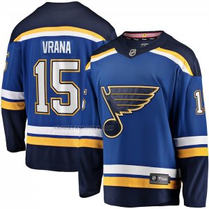 Camiseta Hockey St. Louis Blues Jakub Vrana Primera Breakaway Azul