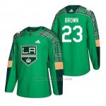 Camiseta Los Angeles Kings Dustin Brown 2018 St. Patrick's Day Verde