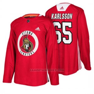 Camiseta Ottawa Senators Erik Karlsson New Season Practice Rojo