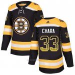 Camiseta Hockey Boston Bruins 33 Zdeno Chara Primera Autentico Negro