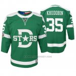 Camiseta Hockey Nino Dallas Stars Anton Khudobin Replica Jugador 2020 Winter Classic Verde