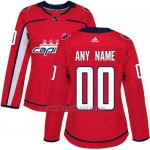 Camiseta Hockey Mujer Washington Capitals Primera Personalizada Rojo