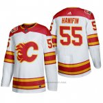 Camiseta Hockey Calgary Flames Noah Hanifin 2019 Heritage Classic Autentico Blanco