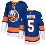 Camiseta Hockey New York Islanders Denis Potvin Primera Autentico Azul