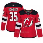 Camiseta Mujer New Jersey Devils 35 Cory Schneider Adizero Jugador Home Rojo