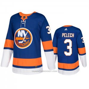 Camiseta Hockey New York Islanders Adam Pelech Primera Autentico Azul