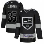 Camiseta Hockey Los Angeles Kings City Joint Name Stitched Kuemper Negro