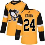 Camiseta Hockey Pittsburgh Penguins 24 Dominik Kahun Alterno Autentico Oro