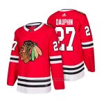 Camiseta Hockey Hombre Autentico Chicago Blackhawks 27 Laurent Dauphin Home 2018 Rojo