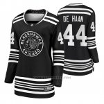 Camiseta Hockey Mujer Chicago Blackhawks Calvin De Haan Premier Alternato Negro