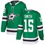 Camiseta Hockey Dallas Stars 15 Bobby Smith Primera Autentico Verde