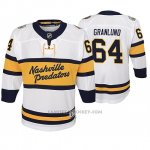 Camiseta Hockey Nino Nashville Predators Mikael Granlund Replica Jugador 2020 Winter Classic Blanco