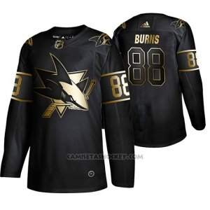 Camiseta Hockey Pittsburgh Penguins Brent Burns Golden Edition Autentico Negro